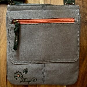 Life Is Good Gray Crossbody Bag